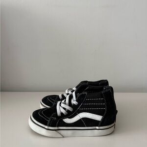 Vans Kids Black and White High-Top Sneakers